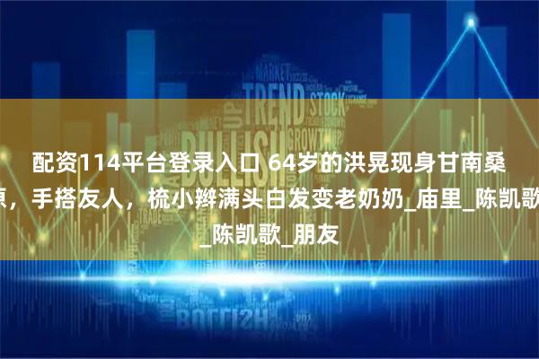 配资114平台登录入口 64岁的洪晃现身甘南桑科草原，手搭友人，梳小辫满头白发变老奶奶_庙里_陈凯歌_朋友